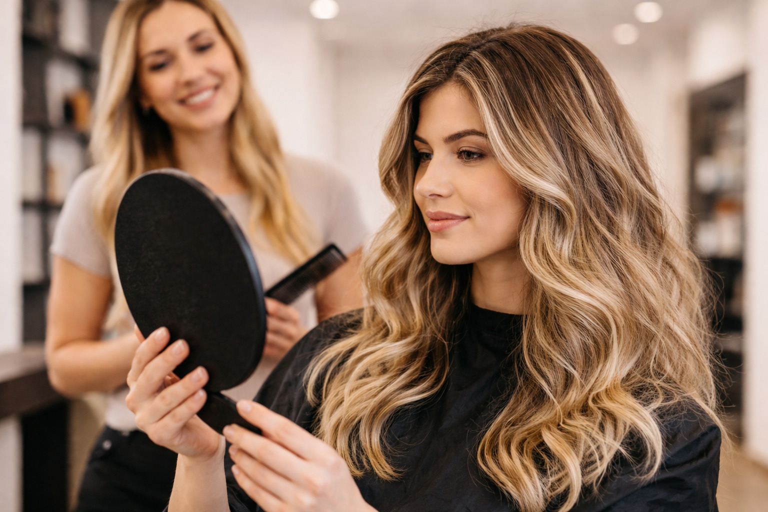 Airtouch Ergebnis im Haarstudio Nideggen mit natürlichen Farbverläufen